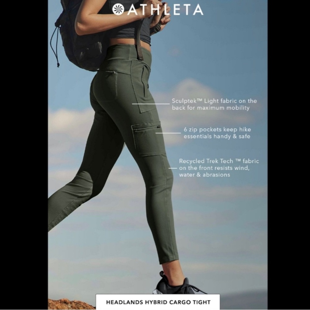Athleta Headlands Hybrid Cargo Tight EUC!  Size 4